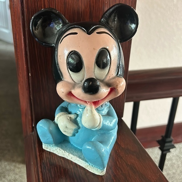 Vintage Baby Mickey Mouse Coin Bank. Possibly Antique and Ceramic - Picture 1 of 6